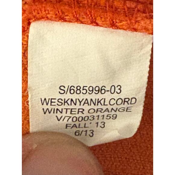 Banana Republic Winter Orange Corduroy Pants. Size 27 - Picture 7 of 8